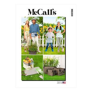 McCall's Sewing Pattern M8300 Garden Items White All Sizes