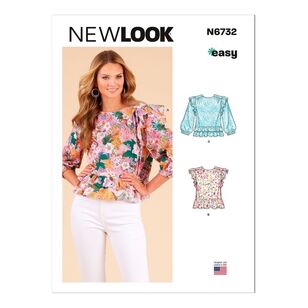 New Look Sewing Pattern N6732 Misses' Tops White 6 - 18