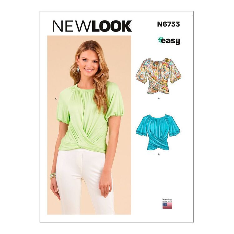 New Look Sewing Pattern N6733 Misses' Knit Tops