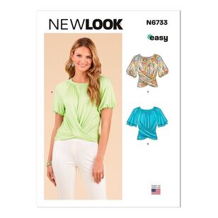 New Look Sewing Pattern N6733 Misses' Knit Tops White X Small - XX Large