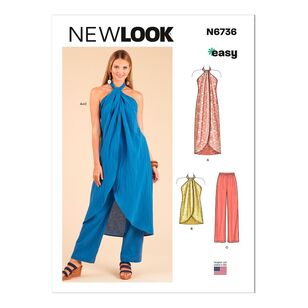 New Look Sewing Pattern N6736 Misses' Tops & Pants White 6 - 18