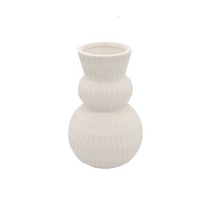 Ombre Thalia White Ceramic Vase White 9 x 9 x 14 cm