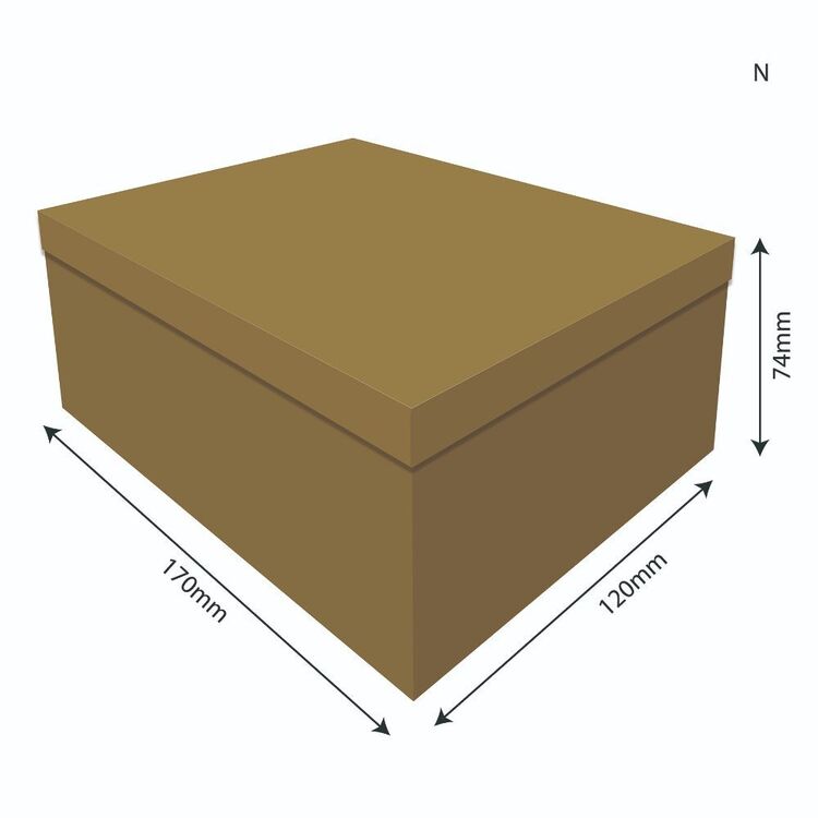 Artwrap 170 x 120 x 74mm Rectangle Box Gold