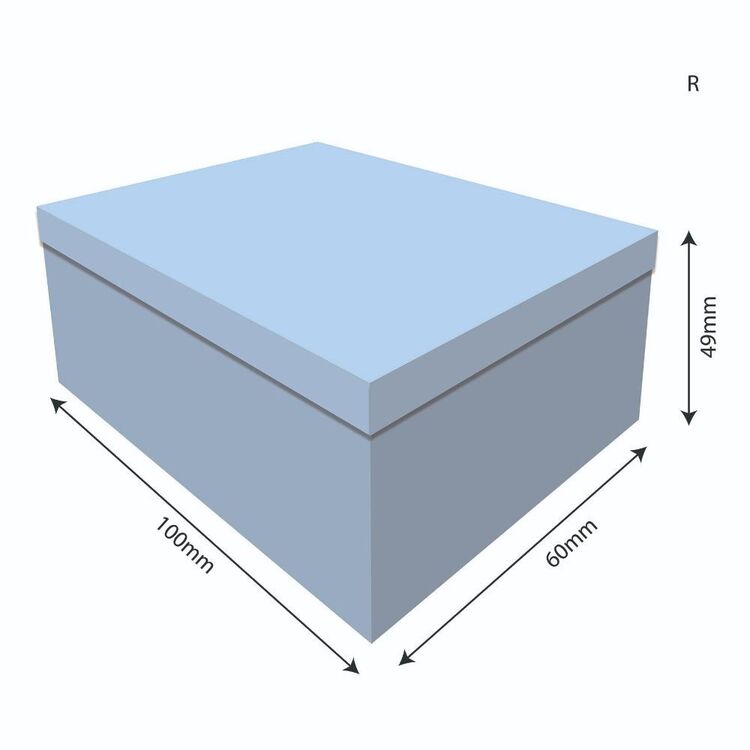 Al Rect Box Artwrap 100 x 60 x 49mm Rectangle Box Blue | Spotlight Australia