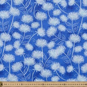 Dahlia 112 cm Organic Cotton Poplin BLUE 112 cm
