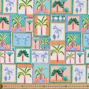 Palm Tiles 112 cm Organic Cotton Poplin Beige 112 cm
