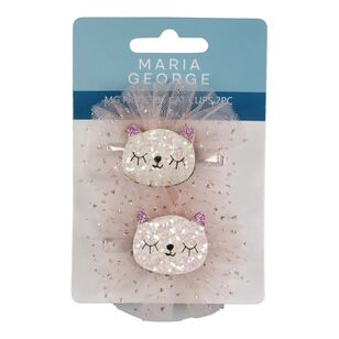 Maria George Princess Cat Clips 2 Pack Pink