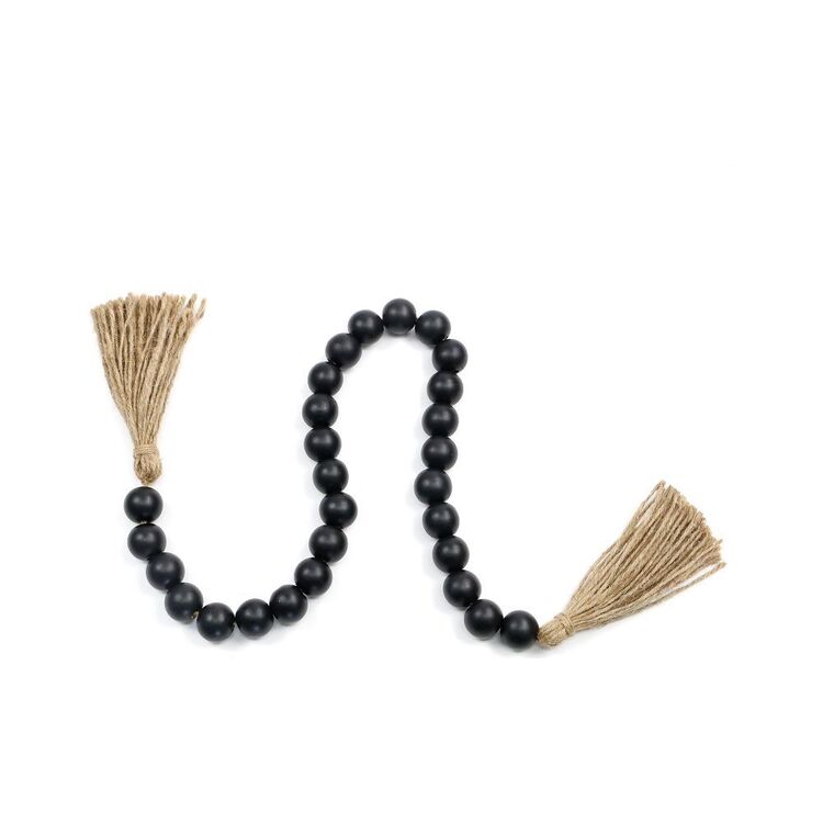 Ombre Home Kembali Beads Natural & Black 90 x 2.5 x 2.5 cm