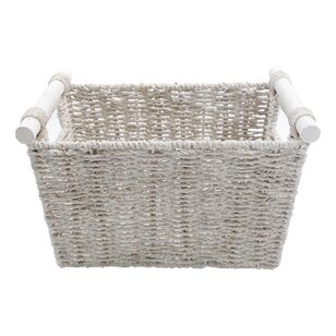 Ombre Home Sorrento Large Basket White 34 x 24 x 21 cm