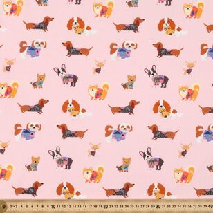 Ugly Jumper Dogs 112 cm Cotton Fabric Pink 112 cm