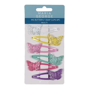 Maria George Butterfly Snap Clips 6 Pack Multicoloured