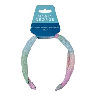Maria George Shimmer Headband with Top Knot Multicoloured