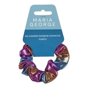 Maria George Shimmer Rainbow Scrunchie Purple
