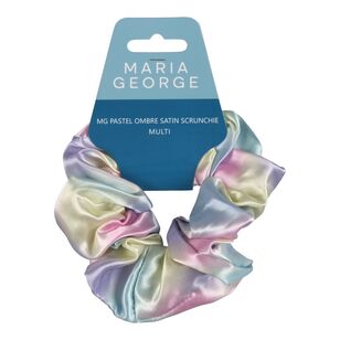 Maria George Pastel Ombre Satin Scrunchie Multicoloured