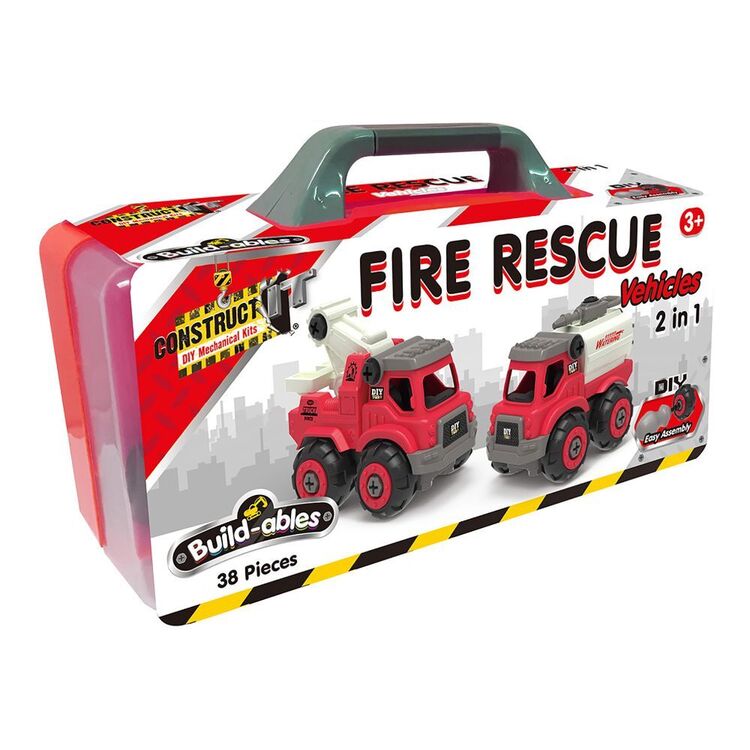 Buildables Plus Construct-It! Buildables 2 In 1 Fire Rescue Multicoloured | Spotlight ...