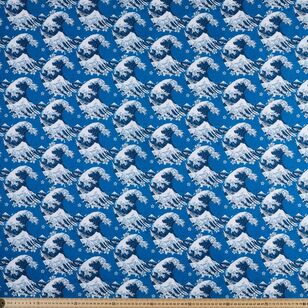 Hokusai Under Wave Off Kanagawa 112 cm Cotton Fabric Multicoloured 112 cm