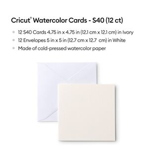 Cricut Watercolour Cards White S40