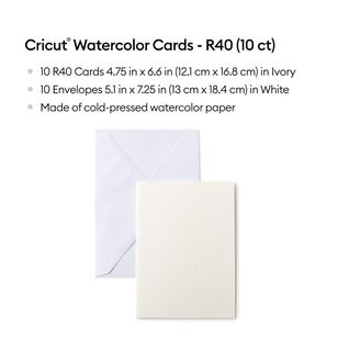 Cricut Watercolour Cards White S40