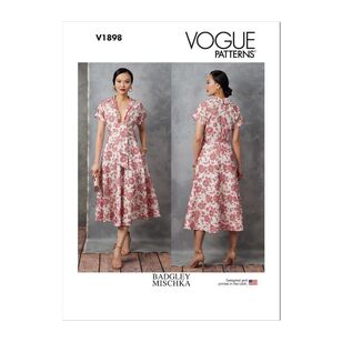 Vogue Sewing Pattern V1898 Misses' Dress White