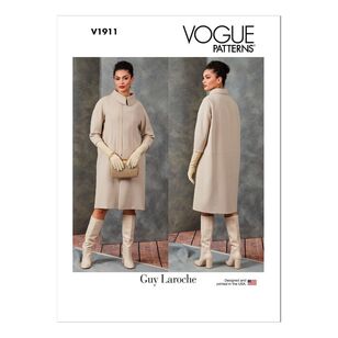 Vogue Sewing Pattern V1911 Misses' Coat White