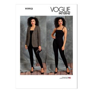 Vogue Sewing Pattern V1913 Misses' Blazer and Jumpsuit White