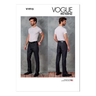 Vogue Sewing Pattern V1915 Men's Jeans White