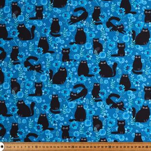 Meow One Way Cats 112 cm Cotton Fabric Ink 112 cm