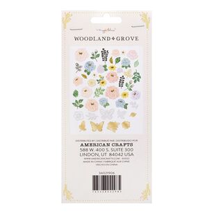 American Crafts Maggie Holmes Woodland Grove Mini Puffy Floral Stickers Multicoloured