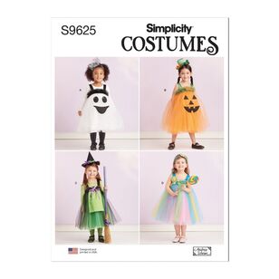 Simplicity Sewing Pattern S9625 Toddler's Tulle Costumes White 1/2 - 4
