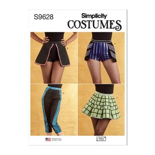 Simplicity Sewing Pattern S9628 Misses' Costume Skirts, Pants and Shorts White