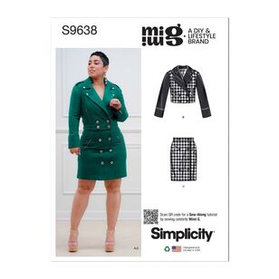 Simplicity Sewing Pattern S9638 Misses' Jackets and Skirt White