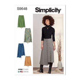 Simplicity Sewing Pattern S9648 Misses' Skirts White