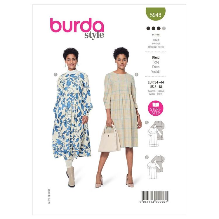Burda Sewing Pattern B5948 Women's Dress