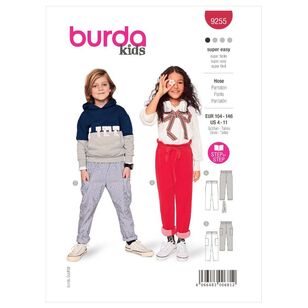 Burda Sewing Pattern B9255 Kids' Pants White 4-11 (104-146)