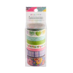 American Crafts Paige Evans Blooming Wild Washi Tape 8 Pack Multicoloured