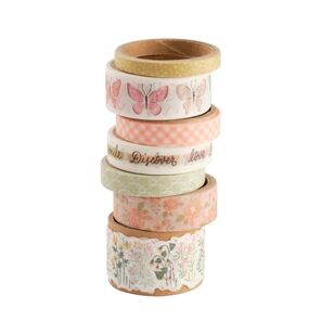 American Crafts Crate Paper Gingham Garden Washi Tape 7 Pack Multicoloured