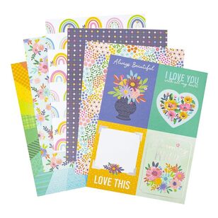 American Crafts Paige Evans Blooming Wild 6 x 8.5 in Paper Pad Multicoloured 6 x 8.5 in