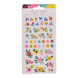American Crafts Paige Evans Blooming Wild Puffy Stickers Multicoloured