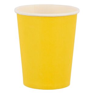 Spartys 270mL Paper Cup 16 Pack Yellow 270 mL