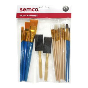 10ct Synthetic Round & Flat Brushes - Paint Brush by Shape - Art Supplies & Painting
