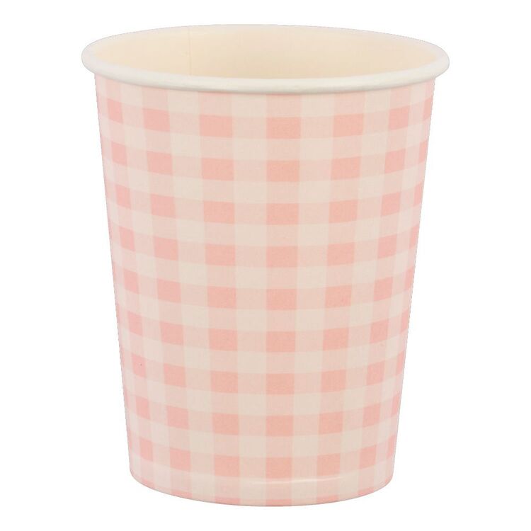 Spartys Gingham Paper Cup 16 Pack Gingham