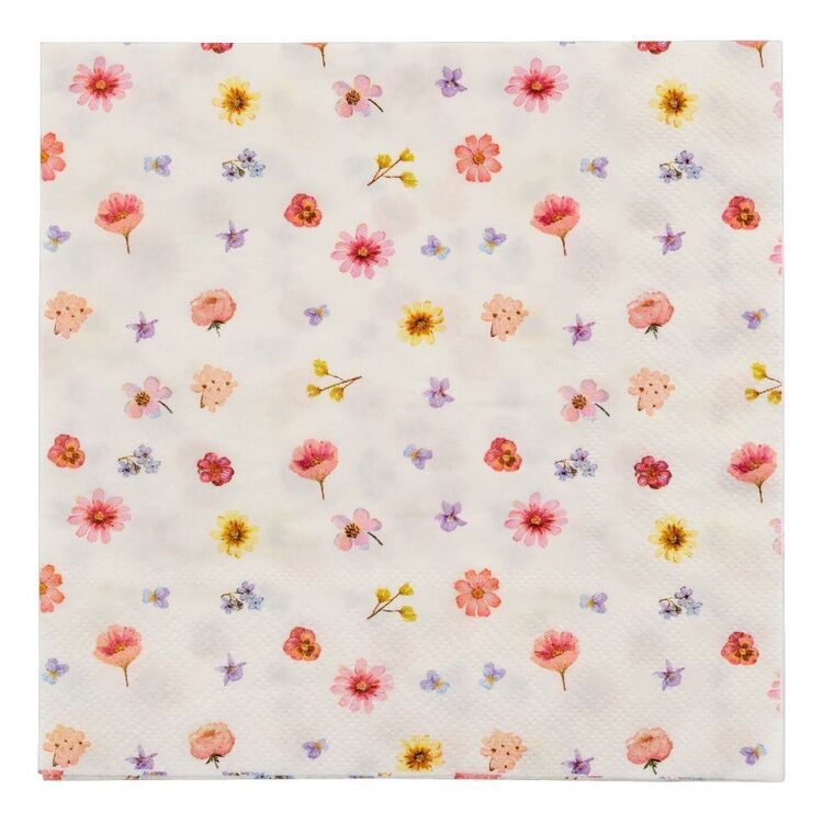 Spartys Floral Paper Napkin 20 Pack Floral