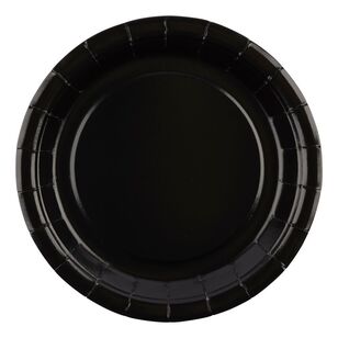 Spartys 18cm Paper Plate 16 Pack Black 18 cm
