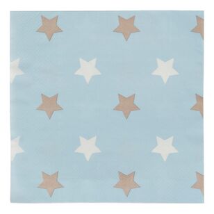 Spartys Blue Stars Paper Napkin 20 Pack Blue Stars