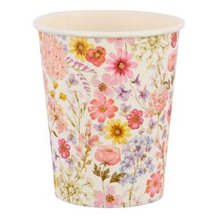Spartys Floral Paper Cup 16 Pack Floral 270 mL