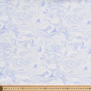 Marble 150 cm Active Knit Fabric Blue 150 cm