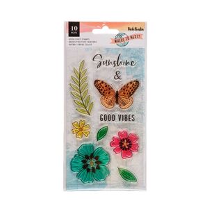 American Crafts Vicki Boutin Where To Next Good Vibes Acrylic Stamps Multicoloured