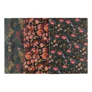 Francheville Rich Plum Roses A5 Notebook 3 Pack Multicoloured A5