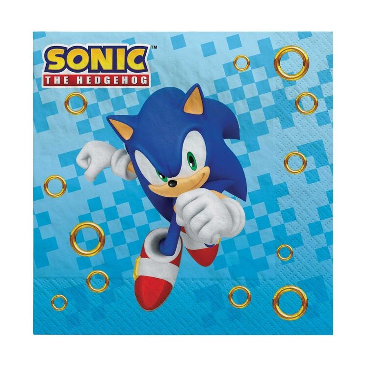 Paramount Pictures Sonic Lunch Napkins BLUE