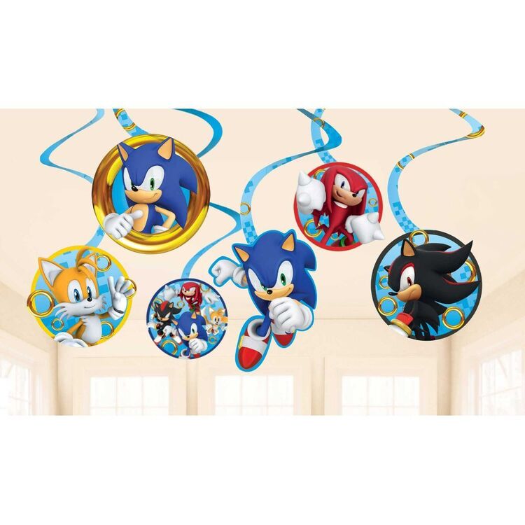 Paramount Pictures Sonic Spiral Swirls Decorations